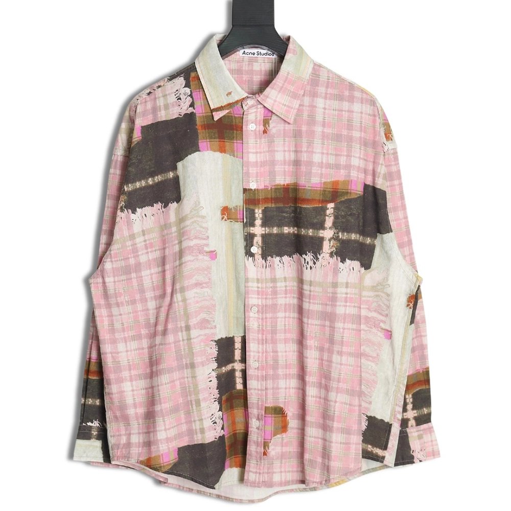 Acne studios patchwork checked shirt,Cheap Replica Reps Acne Studios