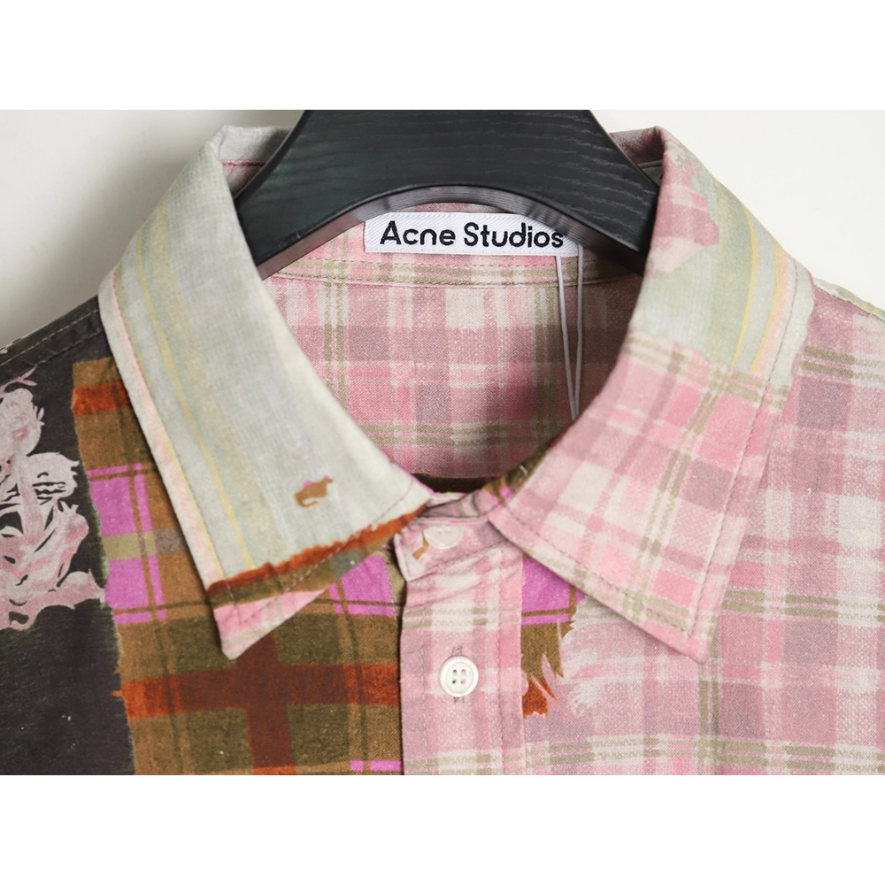 Acne studios patchwork checked shirt,Cheap Replica Reps Acne Studios