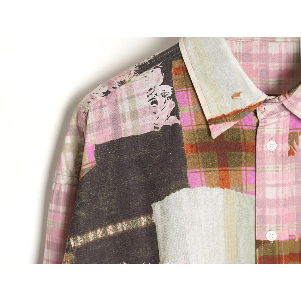 Acne studios patchwork checked shirt,Cheap Replica Reps Acne Studios