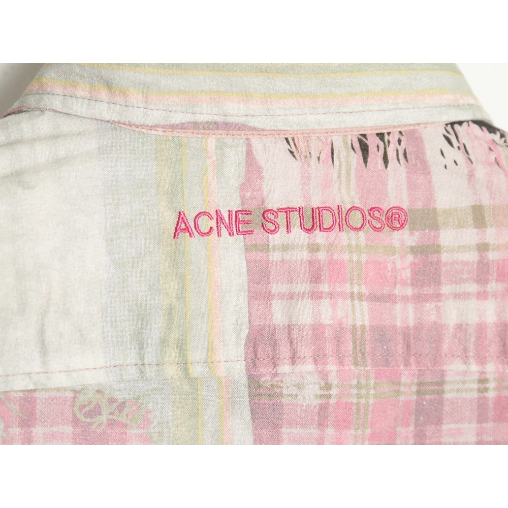 Acne studios patchwork checked shirt,Cheap Replica Reps Acne Studios
