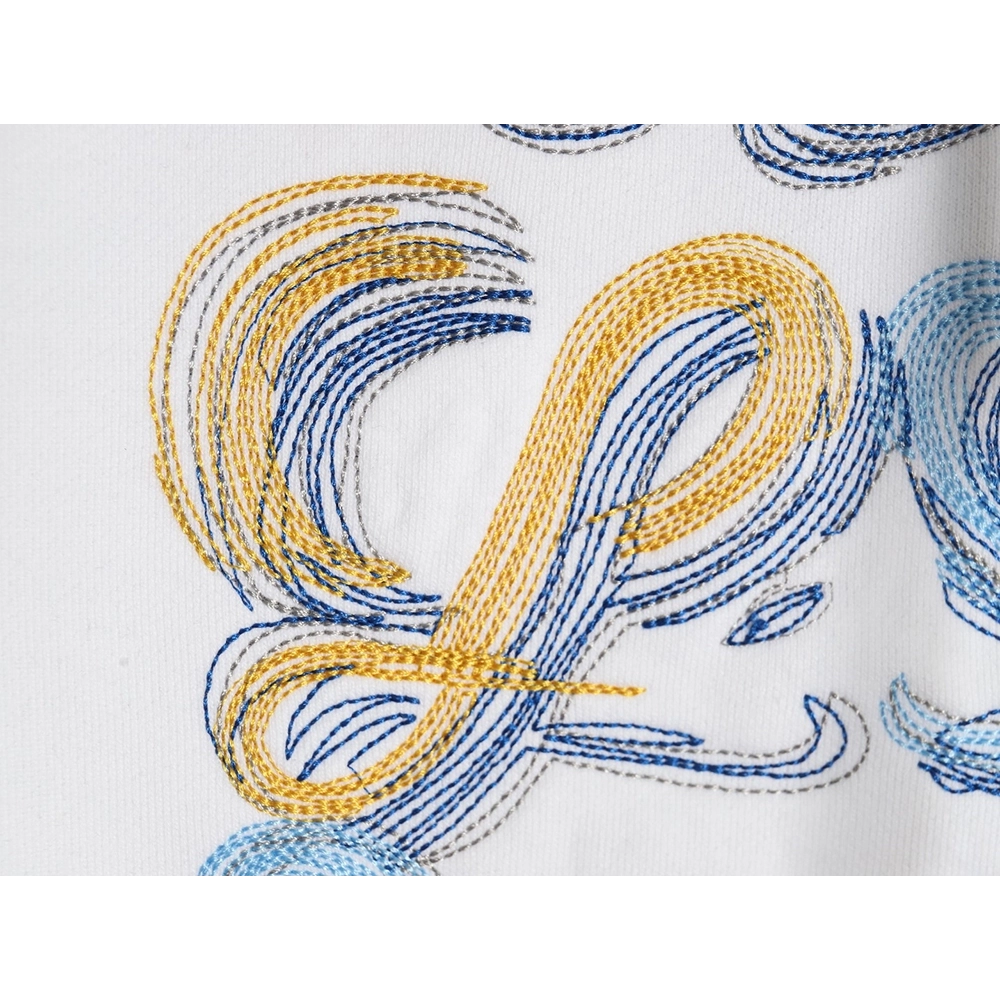 Loewe line logo embroidered hoodie,Cheap Replica Reps Loewe