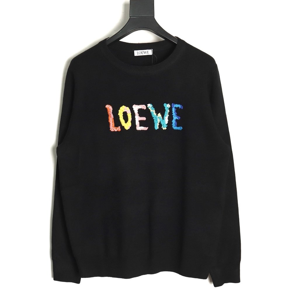Loewe Weathered Woven Embroidered Sweater,Cheap Replica Reps Loewe