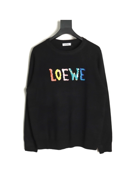 Loewe Weathered Woven Embroidered Sweater,Cheap Replica Reps Loewe
