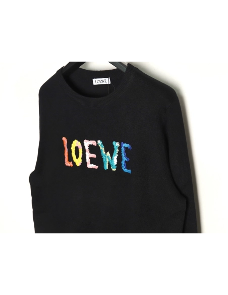 Loewe Weathered Woven Embroidered Sweater,Cheap Replica Reps Loewe