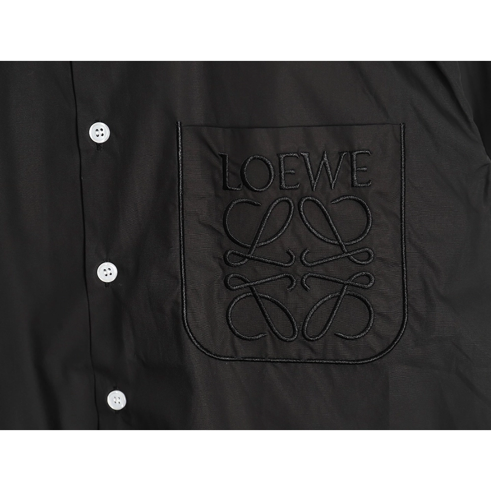Loewe chest pocket embroidered lapel shirt TSK1,Cheap Replica Reps Loewe