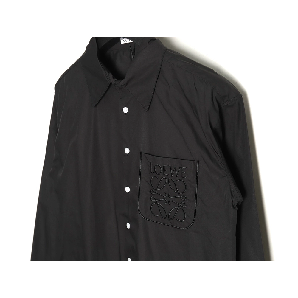 Loewe chest pocket embroidered lapel shirt TSK1,Cheap Replica Reps Loewe