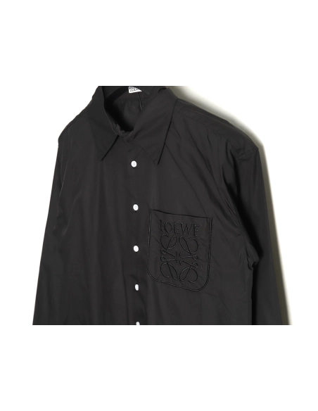 Loewe chest pocket embroidered lapel shirt TSK1,Cheap Replica Reps Loewe