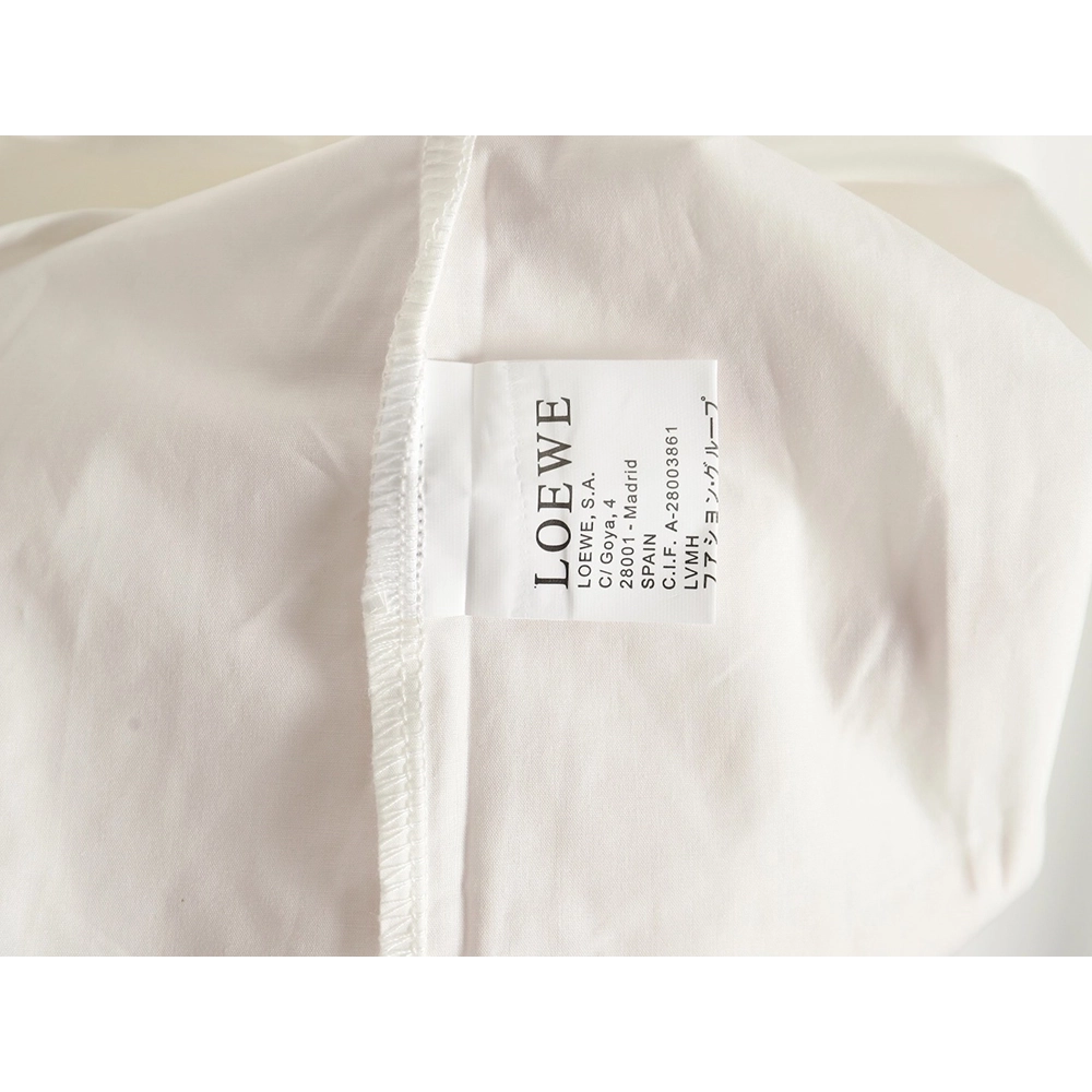 Loewe chest pocket embroidered lapel shirt,Cheap Replica Reps Loewe