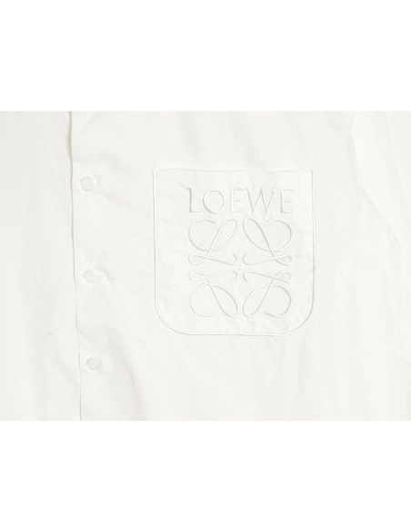 Loewe chest pocket embroidered lapel shirt,Cheap Replica Reps Loewe
