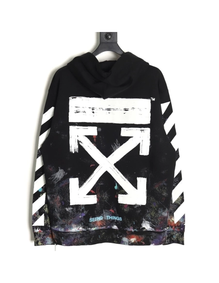 offwhite starry sky fireworks splash ink zipper sweatshirt TSK1,Cheap Replica Reps Off White