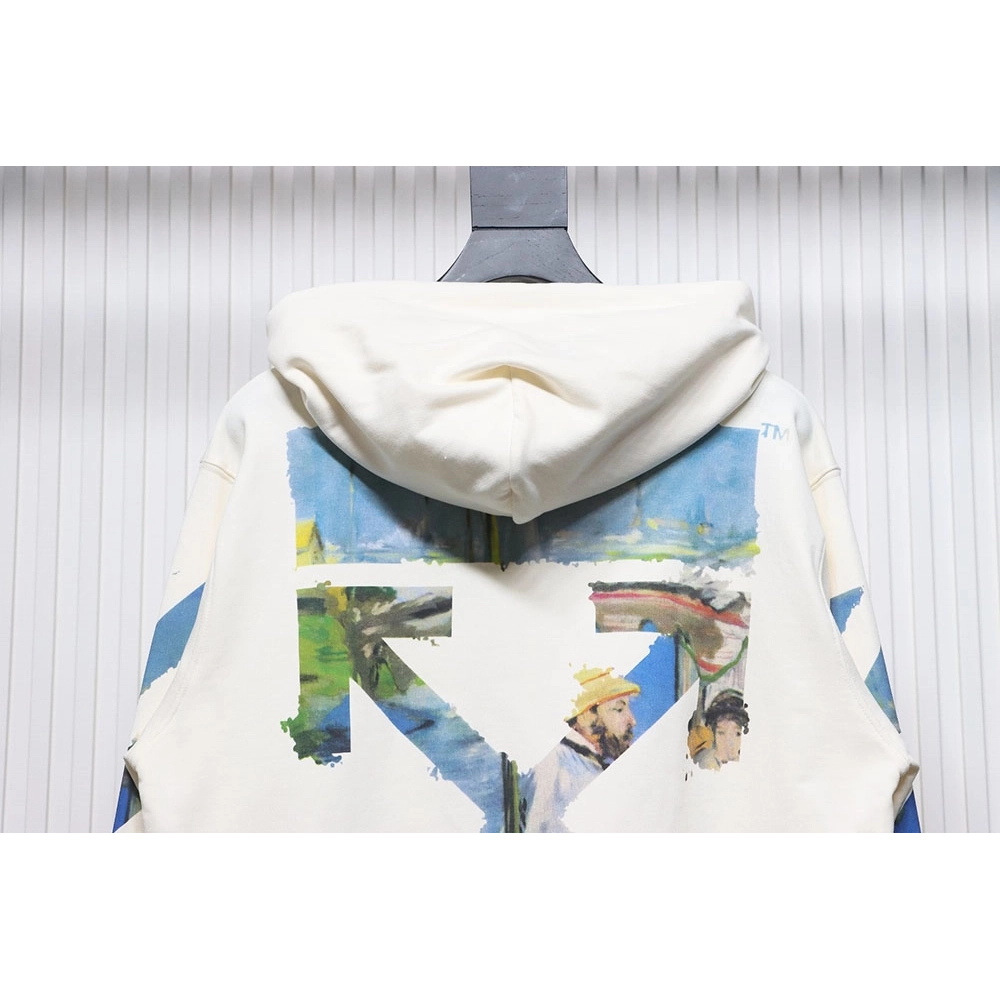Offwhite painting print zipup hoodie,Cheap Replica Reps Off White