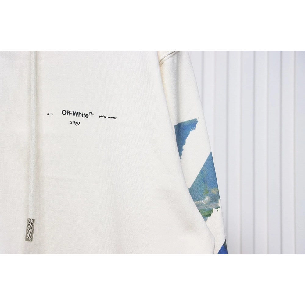 Offwhite painting print zipup hoodie,Cheap Replica Reps Off White
