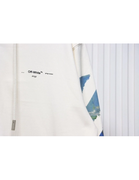 Offwhite painting print zipup hoodie,Cheap Replica Reps Off White