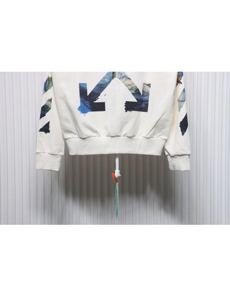 Offwhite painting print zipup hoodie,Cheap Replica Reps Off White