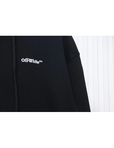 offwhite white embroidered arrows hoodie,Cheap Replica Reps Off White