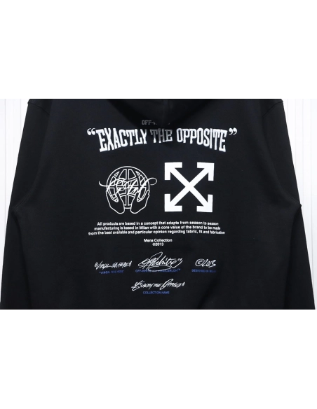 offwhite blue embroidered hooded sweatshirt letter hoodie,Cheap Replica Reps Off White