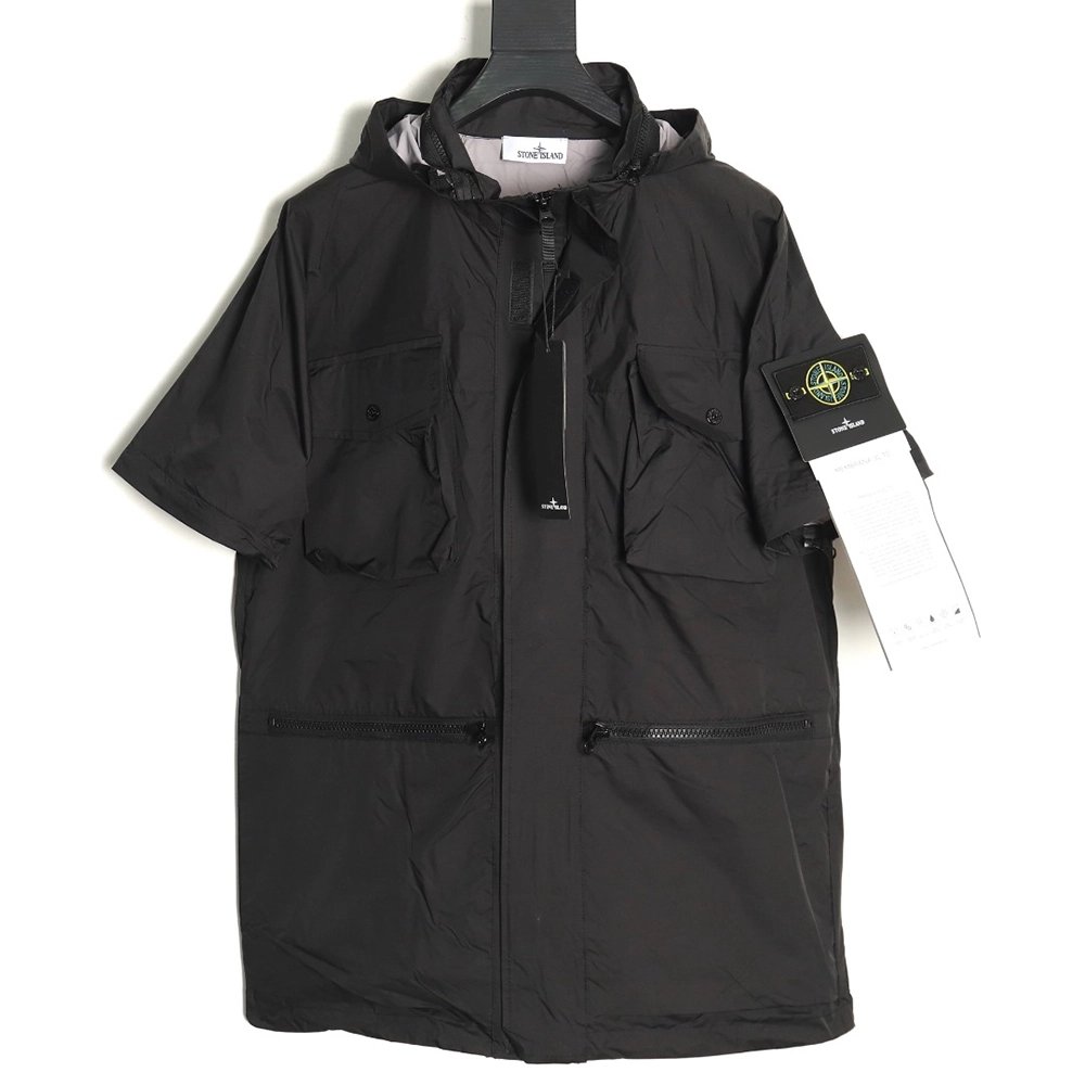 Stone Island MultiPocket Long Jacket ZipUp Jacket,Cheap Replica Reps Stone Island