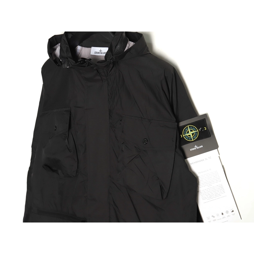 Stone Island MultiPocket Long Jacket ZipUp Jacket,Cheap Replica Reps Stone Island