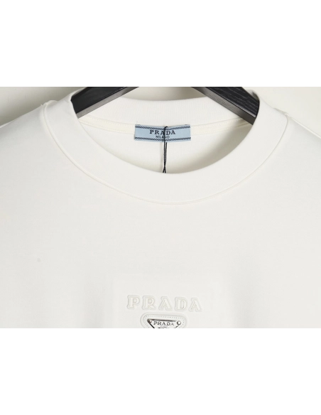 Prada metal triangle logo embossed long sleeves,Cheap Replica Reps Prada