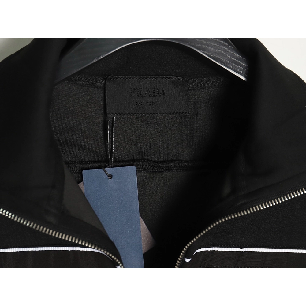 Prada triangle logo patchwork reflective stripe jacket,Cheap Replica Reps Prada