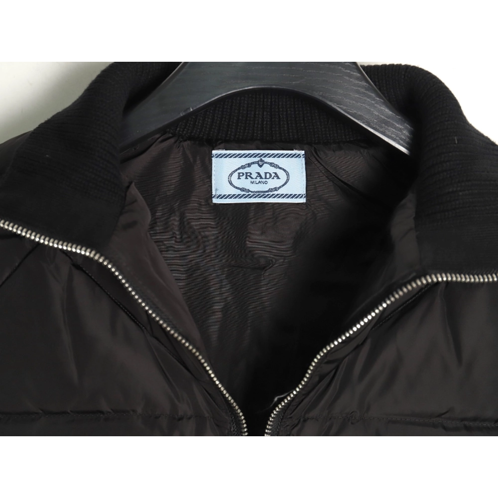 Prada diamond down patchwork jacket TSK1,Cheap Replica Reps Prada