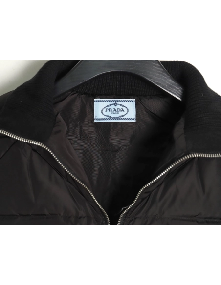 Prada diamond down patchwork jacket TSK1,Cheap Replica Reps Prada