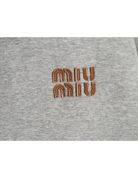 Miu Miu lettering patch zipup jacket,Cheap Replica Reps Miu Miu