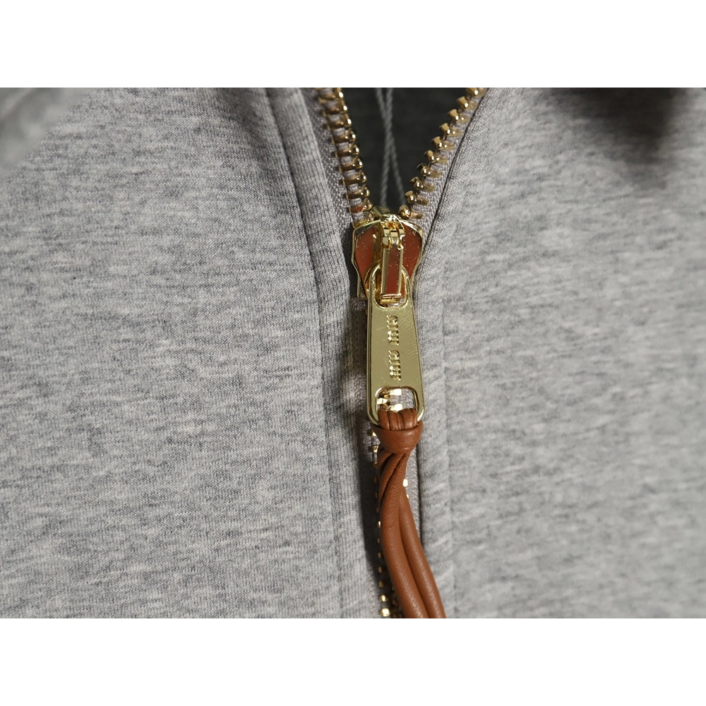 Miu Miu lettering patch zipup jacket,Cheap Replica Reps Miu Miu