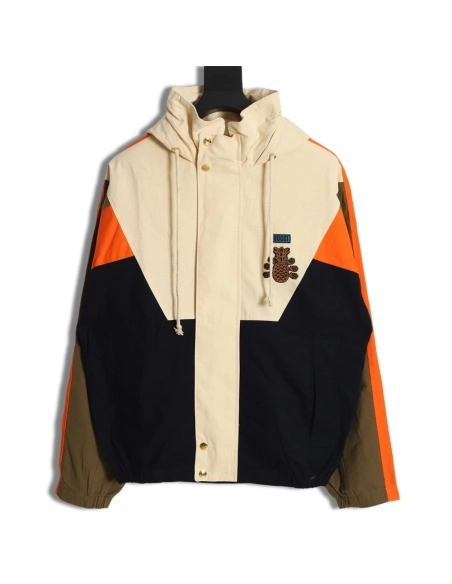 Gucci pineapple embroidery zipper pocket hooded jacket,Cheap Replica Reps Gucci
