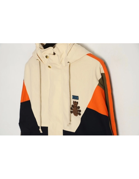 Gucci pineapple embroidery zipper pocket hooded jacket,Cheap Replica Reps Gucci