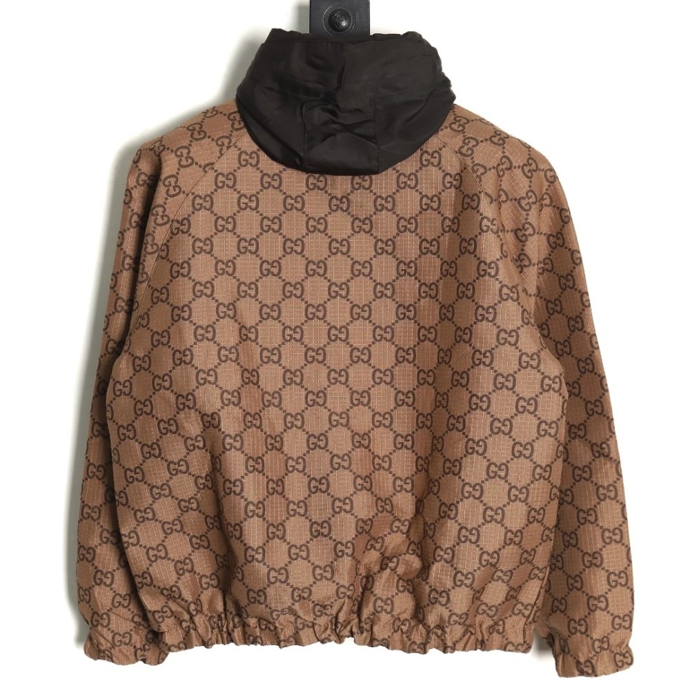 Gucci Web Double G allover print reversible jacket,Cheap Replica Reps Gucci