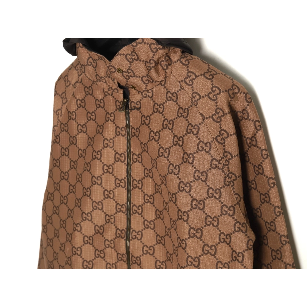 Gucci Web Double G allover print reversible jacket,Cheap Replica Reps Gucci