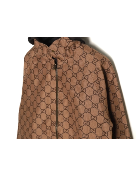 Gucci Web Double G allover print reversible jacket,Cheap Replica Reps Gucci
