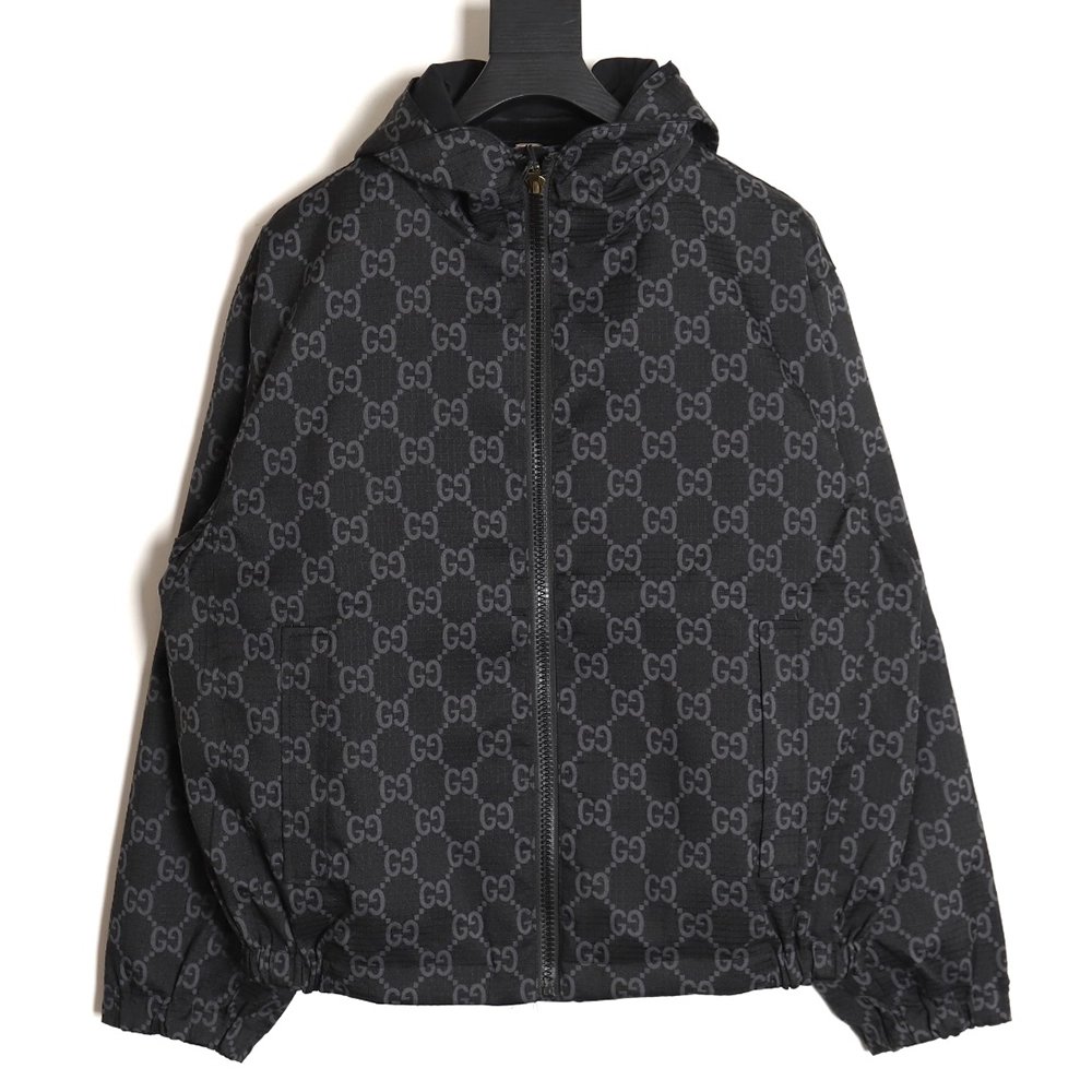 Gucci doublesided oldfashioned Indonesian dragon check jacket,Cheap Replica Reps Gucci
