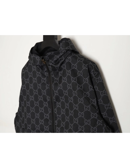 Gucci doublesided oldfashioned Indonesian dragon check jacket,Cheap Replica Reps Gucci