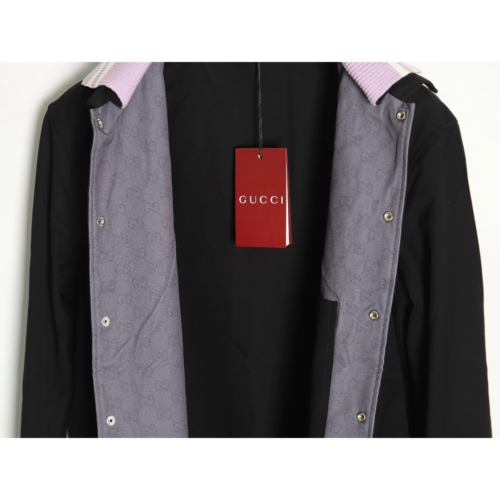 Gucci striped collar detachable collar jacket,Cheap Replica Reps Gucci