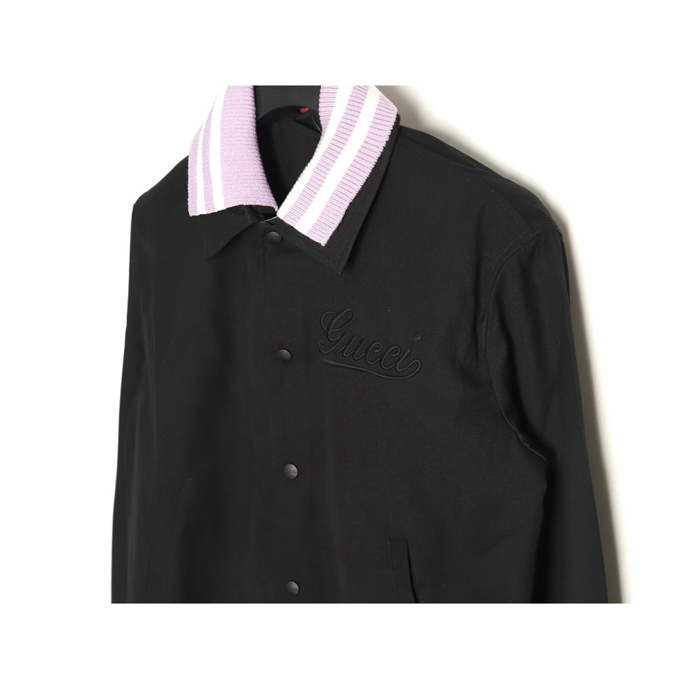Gucci striped collar detachable collar jacket,Cheap Replica Reps Gucci