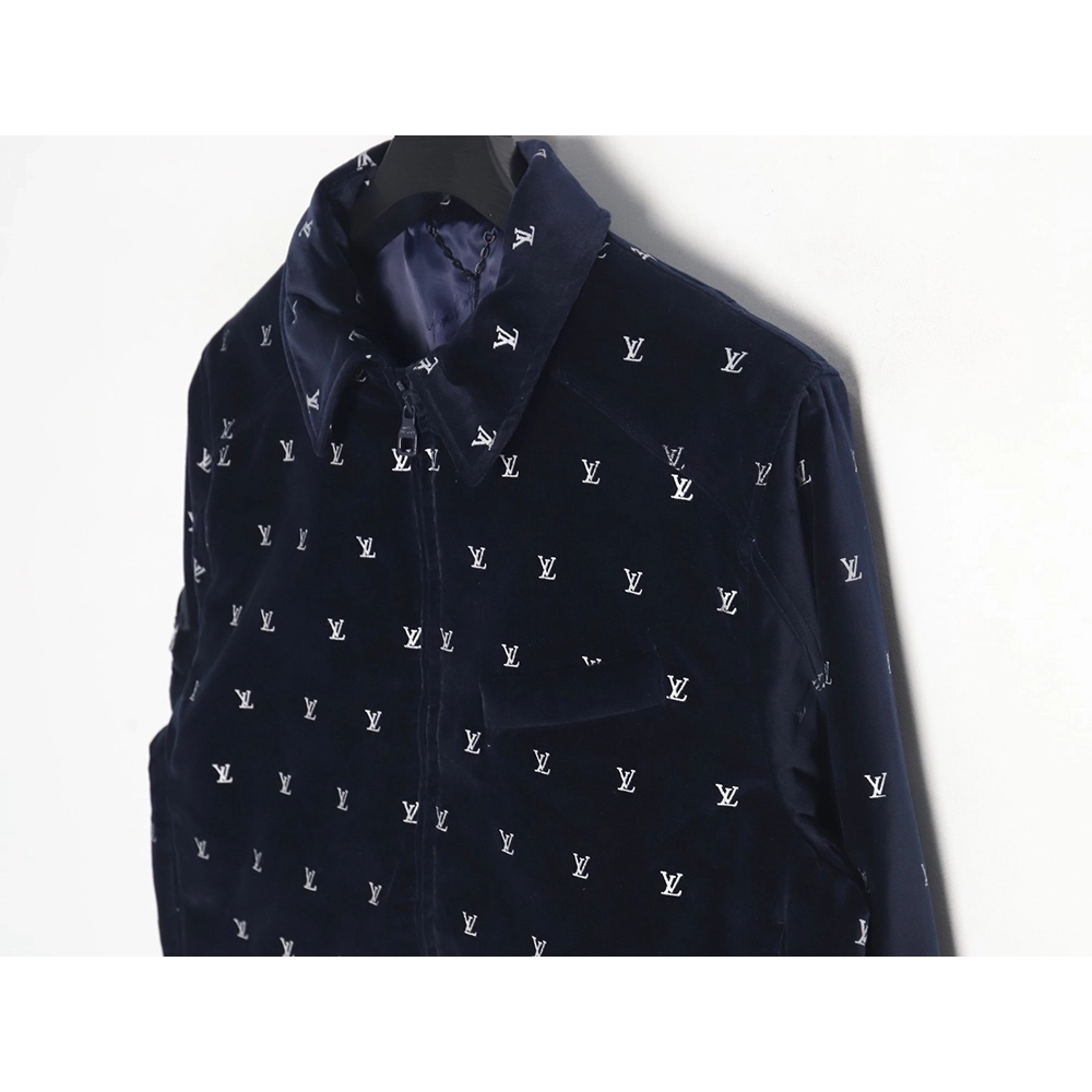 Louis Vuitton allover printed velvet cotton jacket,Cheap Replica Reps Louis Vuitton