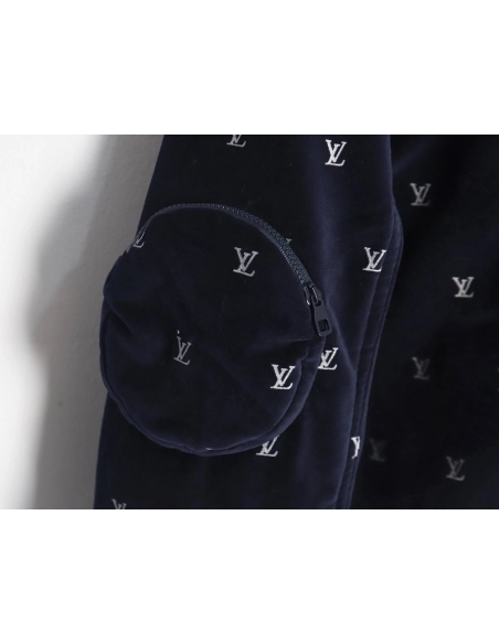 Louis Vuitton allover printed velvet cotton jacket,Cheap Replica Reps Louis Vuitton