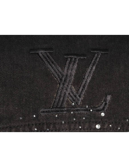 Louis Vuitton Gypsophila hot diamond embroidery denim jacket TSK1,Cheap Replica Reps Louis Vuitton