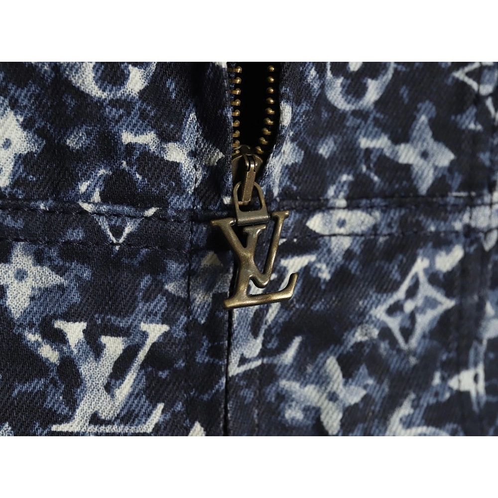Louis Vuitton tiedyed printed denim jacket 4652,Cheap Replica Reps Louis Vuitton