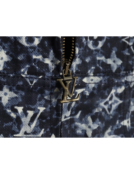 Louis Vuitton tiedyed printed denim jacket 4652,Cheap Replica Reps Louis Vuitton