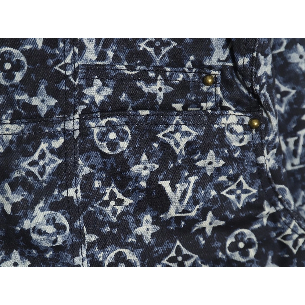 Louis Vuitton tiedyed printed denim jacket 4652,Cheap Replica Reps Louis Vuitton