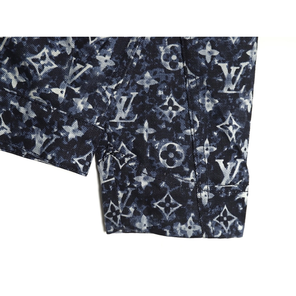 Louis Vuitton tiedyed printed denim jacket 4652,Cheap Replica Reps Louis Vuitton