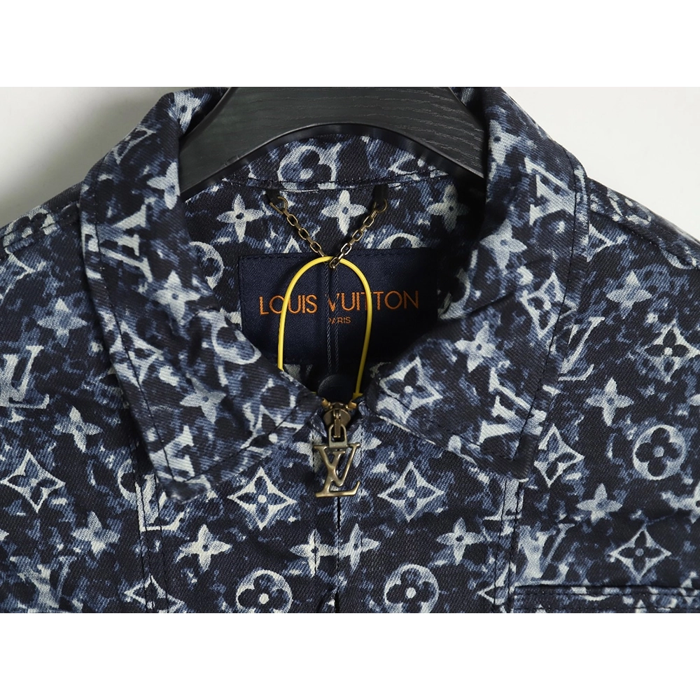 Louis Vuitton tiedyed printed denim jacket 4652,Cheap Replica Reps Louis Vuitton