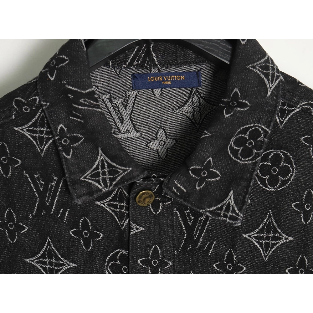 Louis Vuitton floral print denim jacket TSK1 4652,Cheap Replica Reps Louis Vuitton