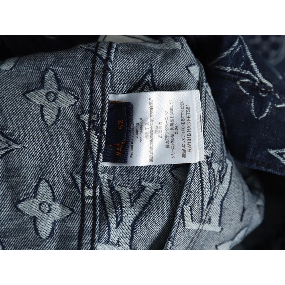 Louis Vuitton floral print denim jacket 4652,Cheap Replica Reps Louis Vuitton