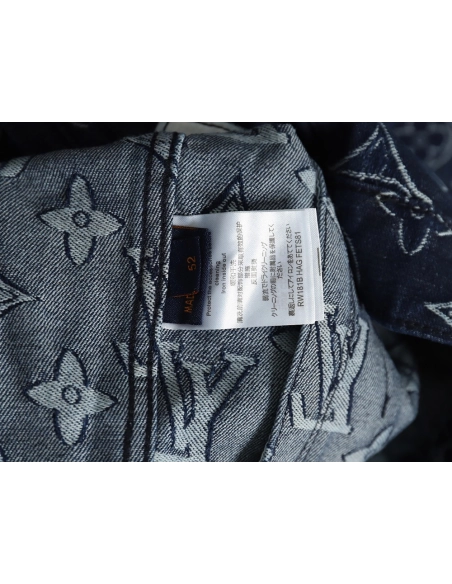 Louis Vuitton floral print denim jacket 4652,Cheap Replica Reps Louis Vuitton