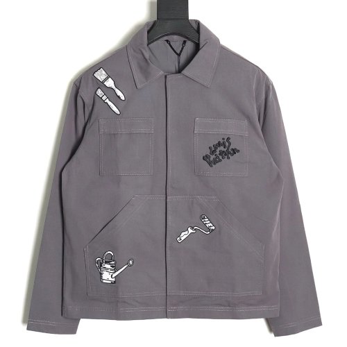 Louis Vuitton Multielement Embroidered Jacket 4652,Cheap Replica Reps Louis Vuitton