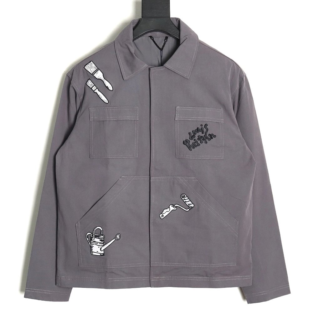 Louis Vuitton Multielement Embroidered Jacket 4652,Cheap Replica Reps Louis Vuitton